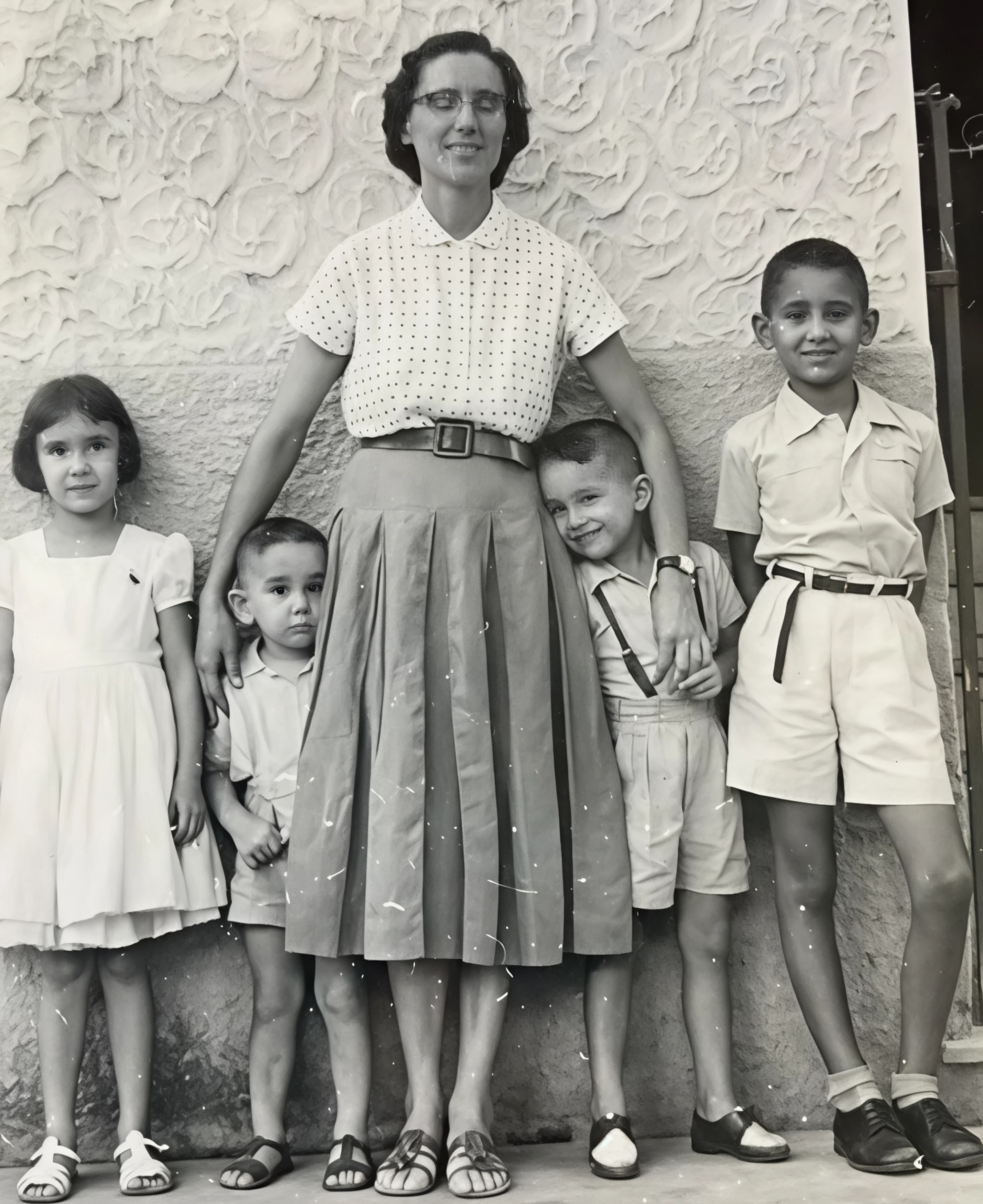 Mãe e filhos